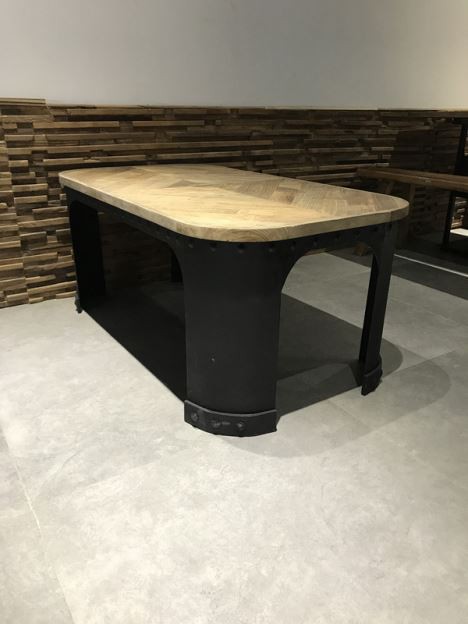 Recycle Old Elm Egde zalepljeni sto za kafu od punog drveta